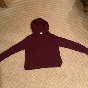 Long sleeves burgundy hoodie by LNA. Size medium